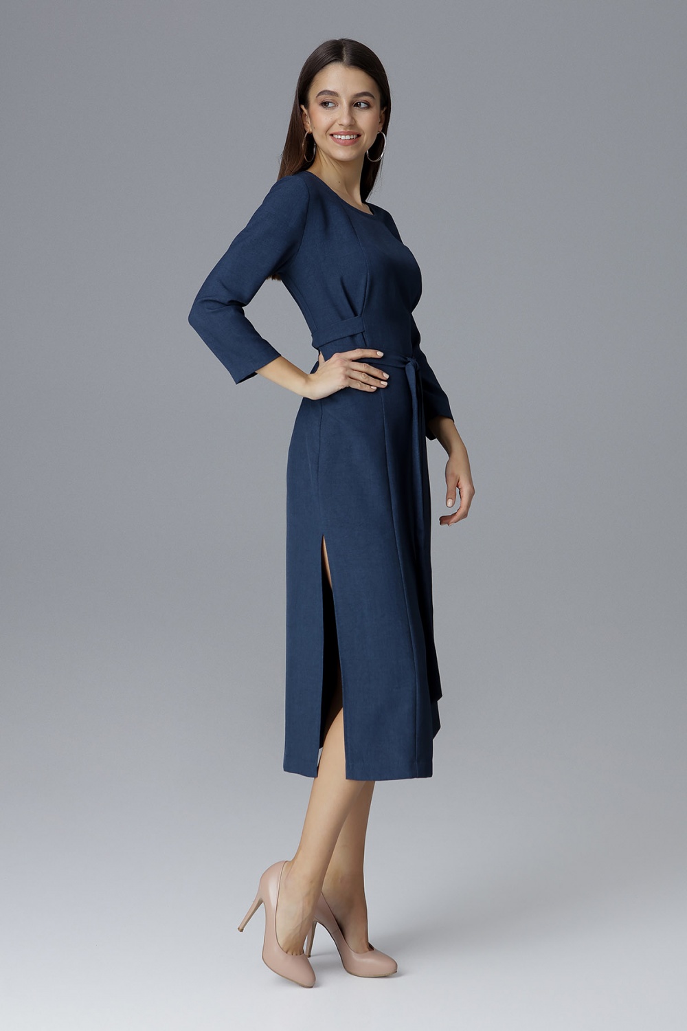 Sukienka Model M631 Navy - Figl126024 - Granatowy - obrazek 2