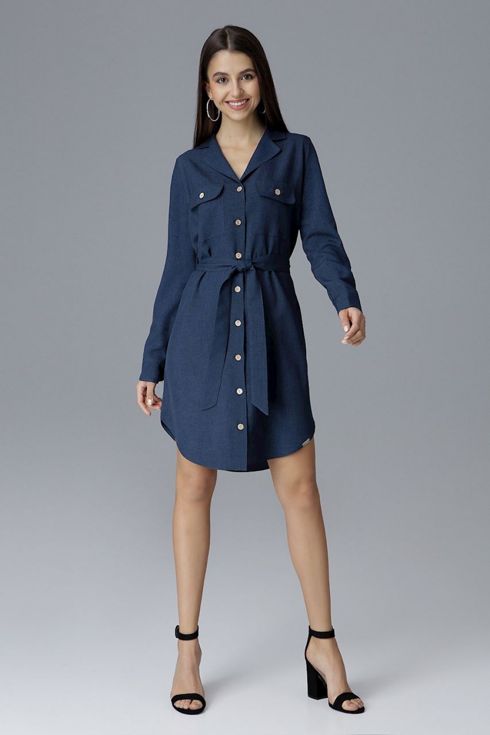 Sukienka Model M630 Navy - Figl126028 - Granatowy