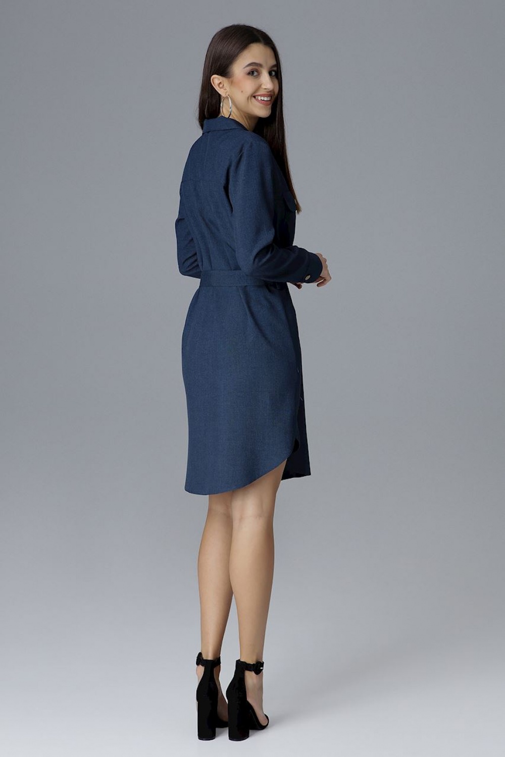 Sukienka Model M630 Navy - Figl126028 - Granatowy - obrazek 2