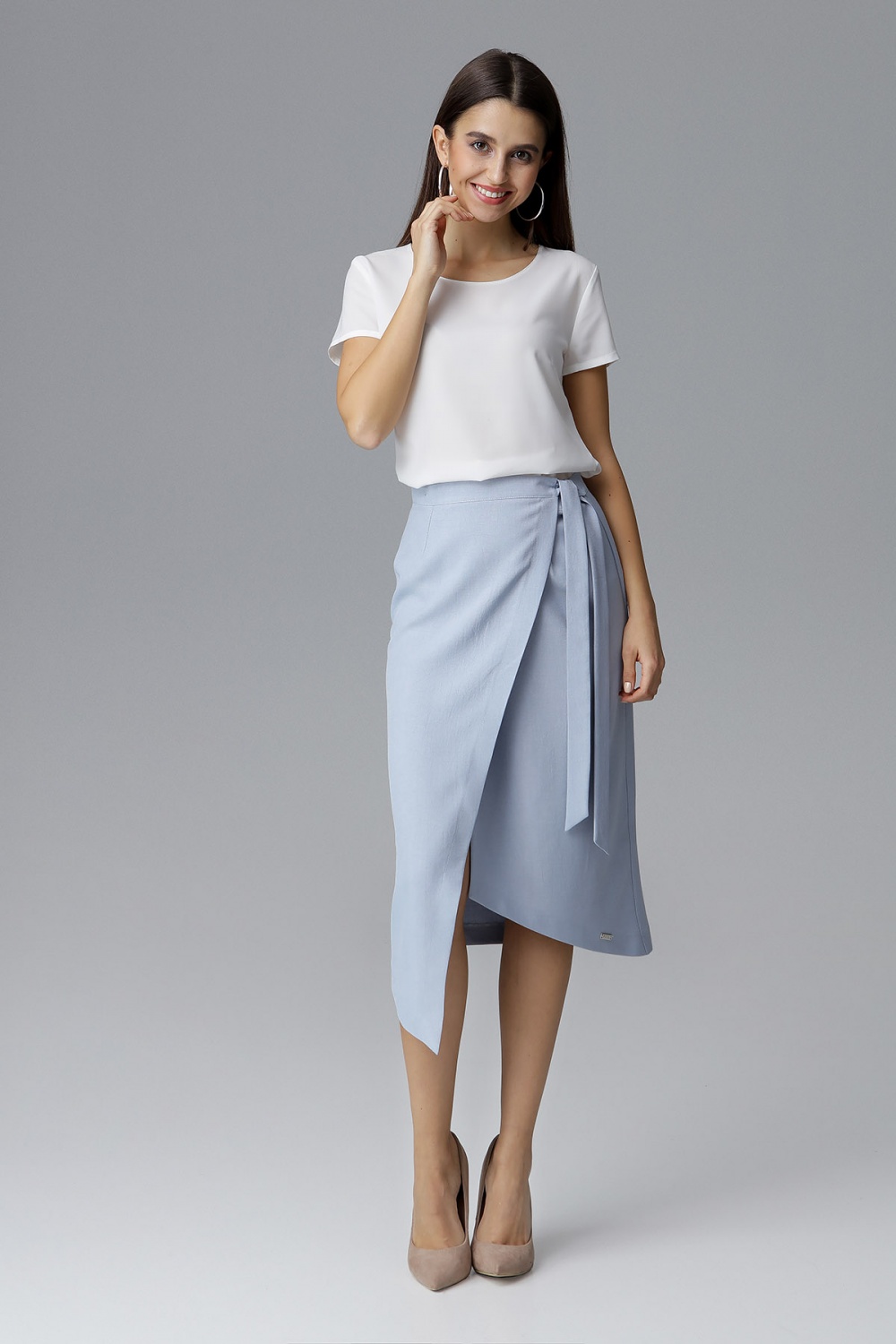 Spódnica Model M629 Sky Blue - Figl126030 - Niebieski