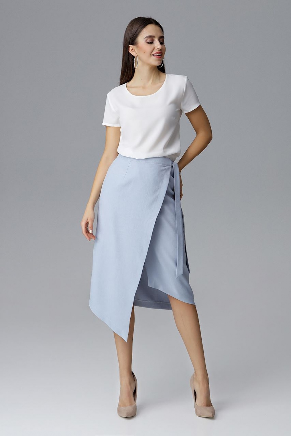 Spódnica Model M629 Sky Blue - Figl126030 - Niebieski - obrazek 2