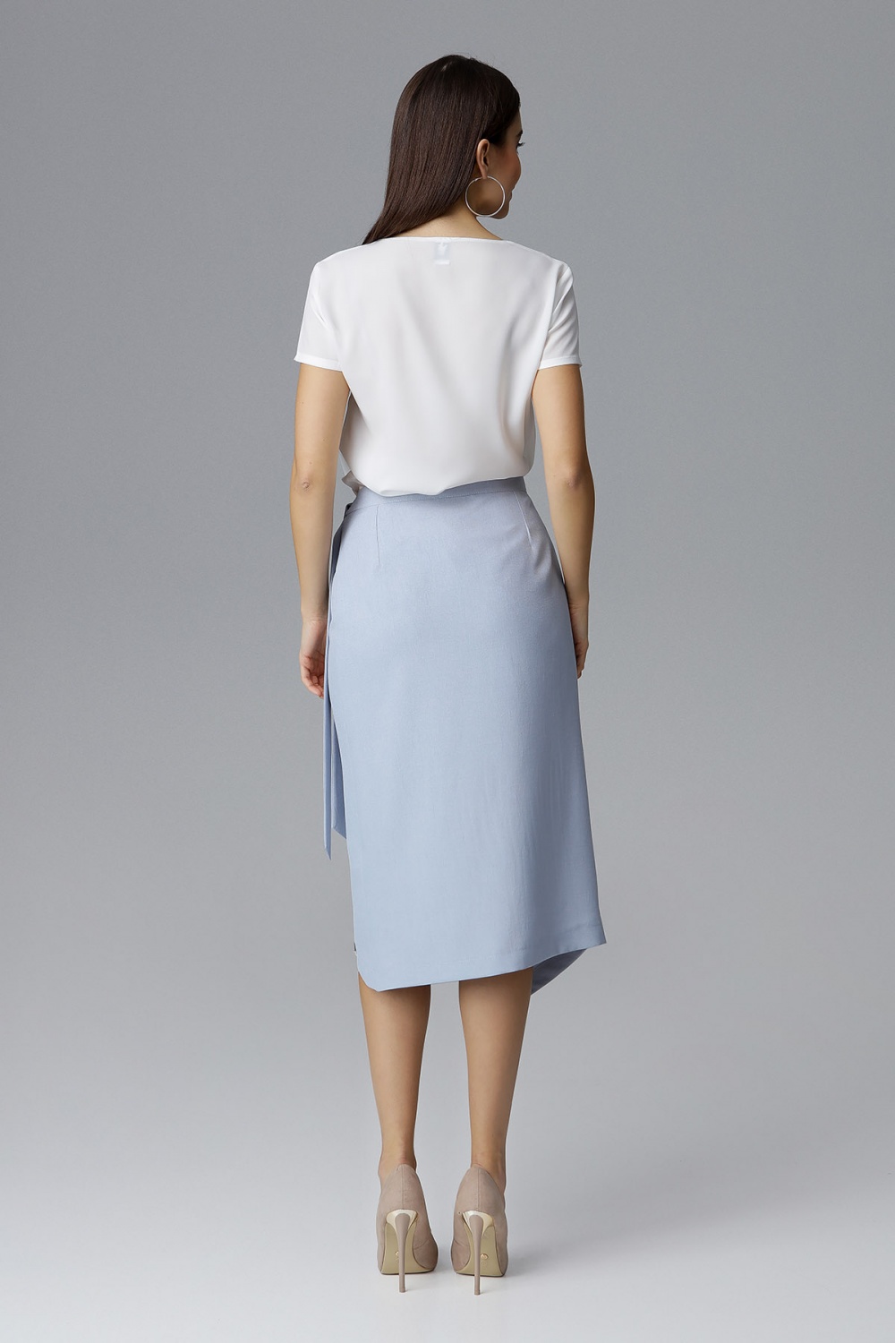 Spódnica Model M629 Sky Blue - Figl126030 - Niebieski - obrazek 3