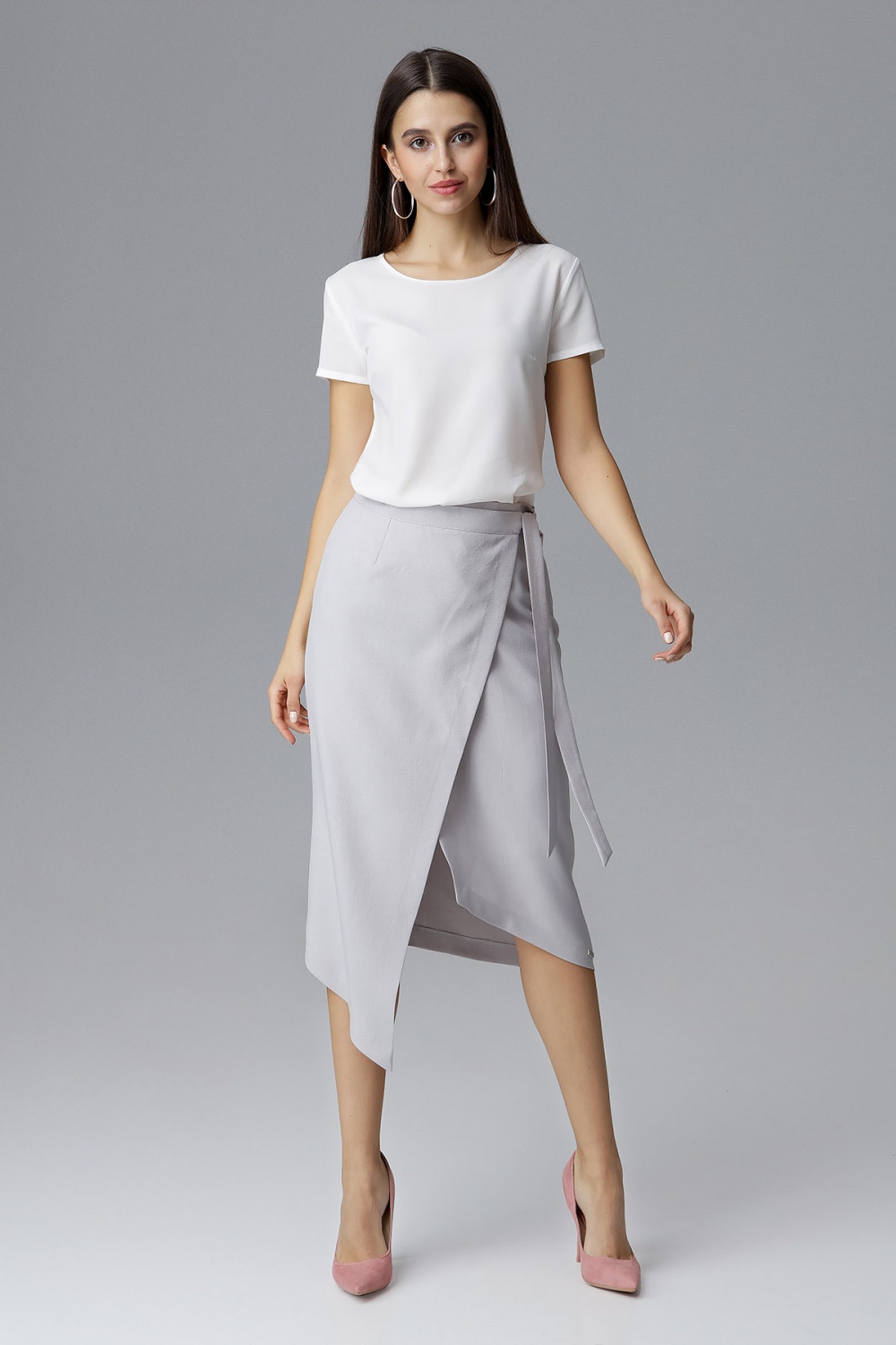 Spódnica Model M629 Grey - Figl126031 - Szary - obrazek 2