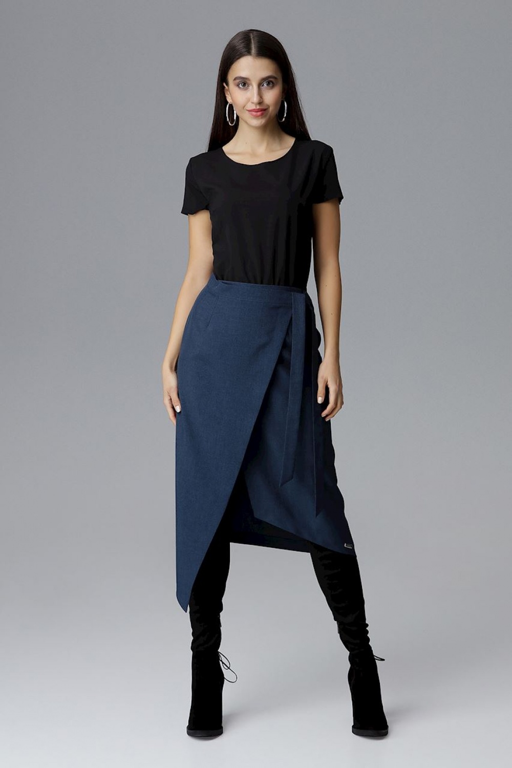Spódnica Model M629 Navy - Figl126032 - Granatowy