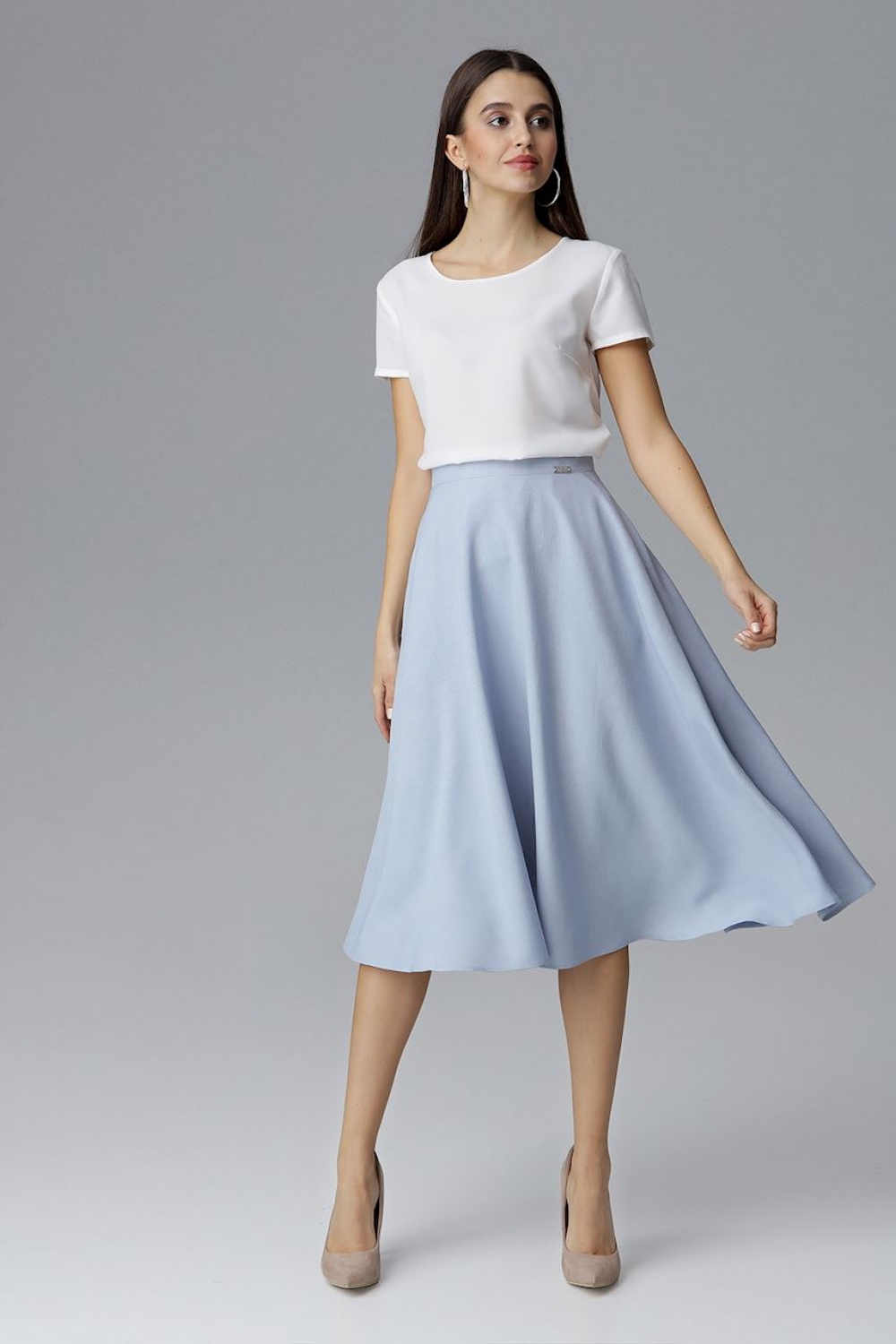 Spódnica Model M628 Sky Blue - Figl126034 - Niebieski