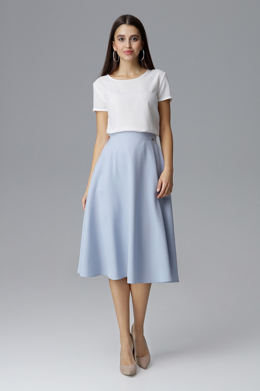 Spódnica Model M628 Sky Blue - Figl126034 - Niebieski - obrazek 2