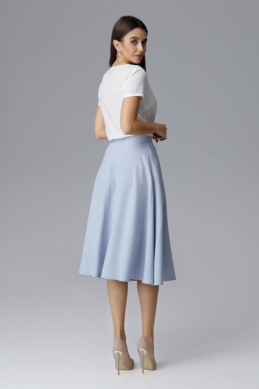 Spódnica Model M628 Sky Blue - Figl126034 - Niebieski - obrazek 3