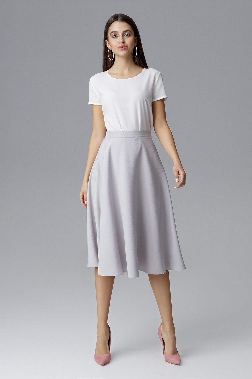 Spódnica Model M628 Grey - Figl126035 - Szary