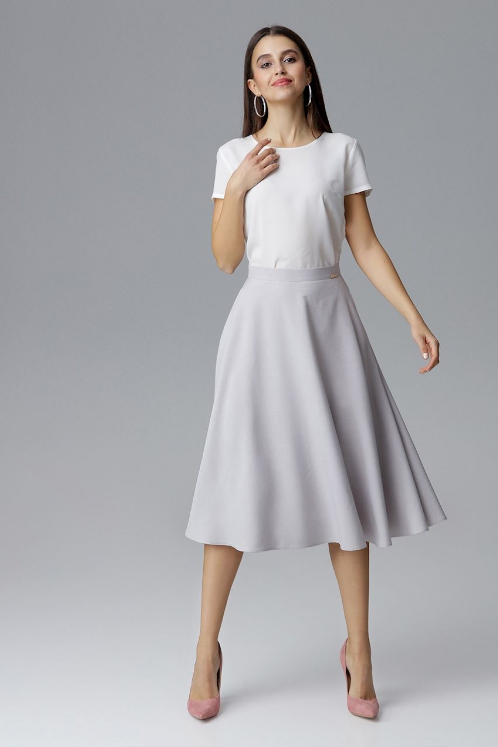 Spódnica Model M628 Grey - Figl126035 - Szary - obrazek 2