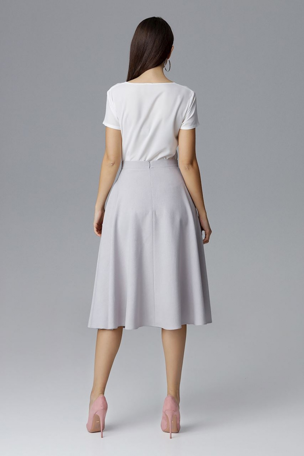 Spódnica Model M628 Grey - Figl126035 - Szary - obrazek 3