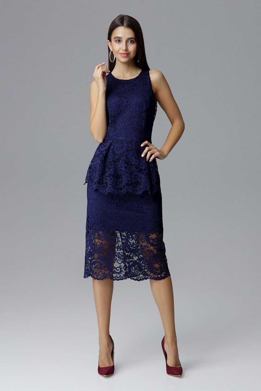 Sukienka Model M640 Navy - Figl126199 - Granatowy