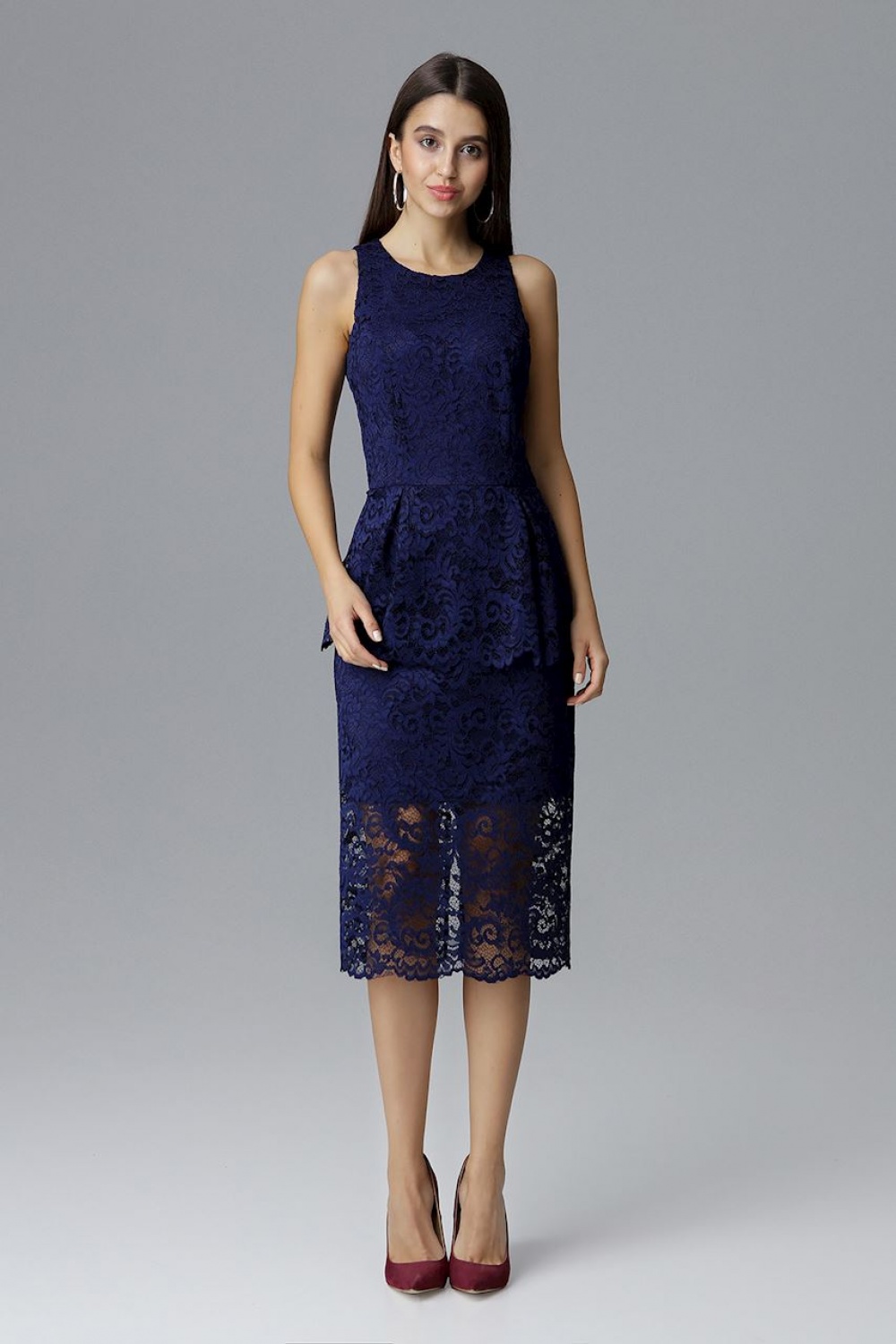 Sukienka Model M640 Navy - Figl126199 - Granatowy - obrazek 2