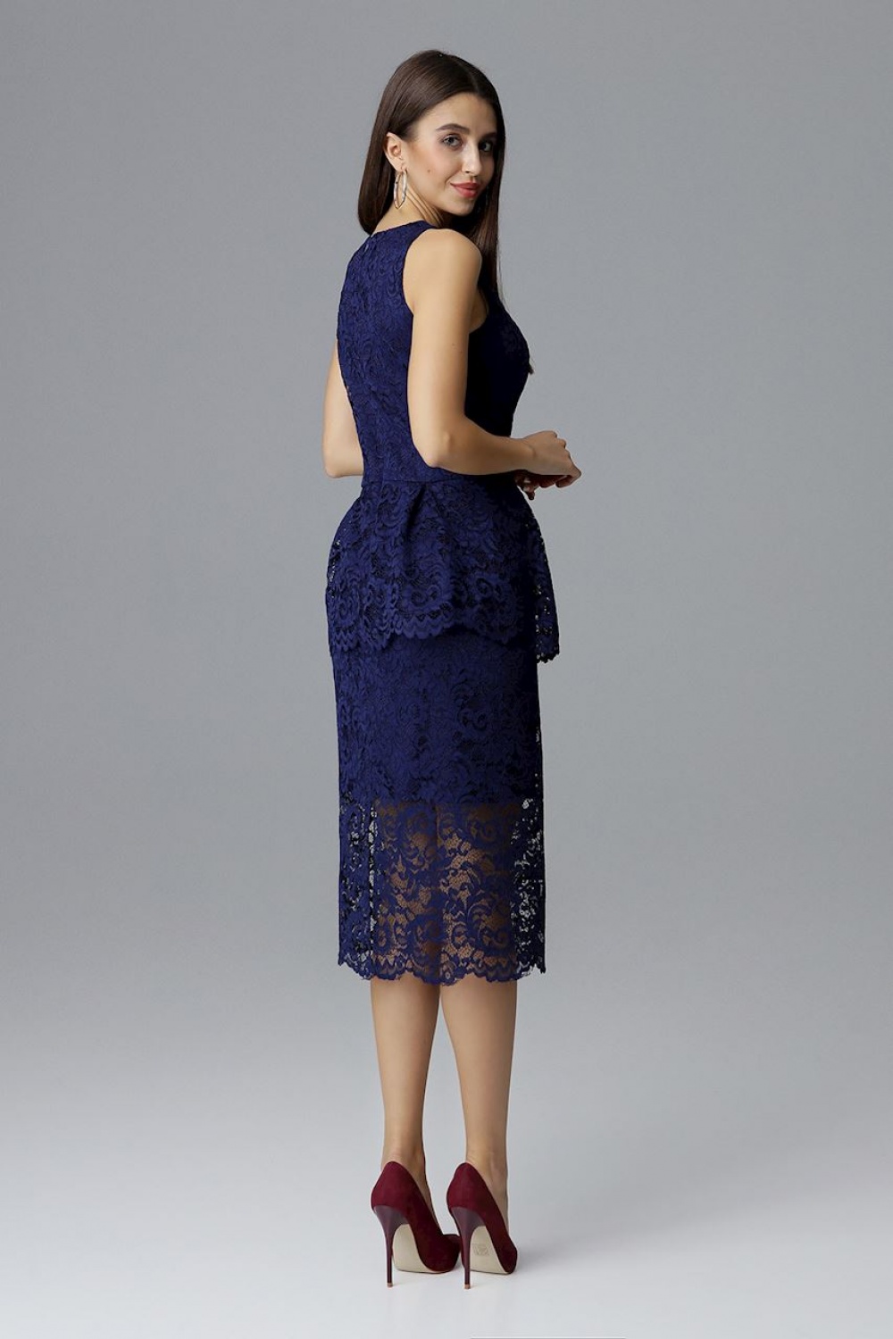 Sukienka Model M640 Navy - Figl126199 - Granatowy - obrazek 3