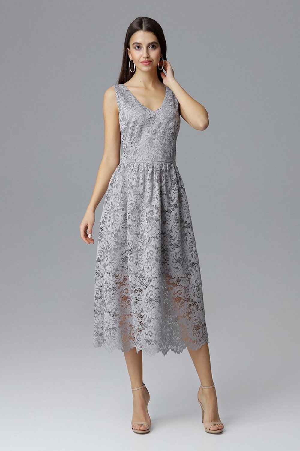 Sukienka Model M639 Grey - Figl126206 - Szary