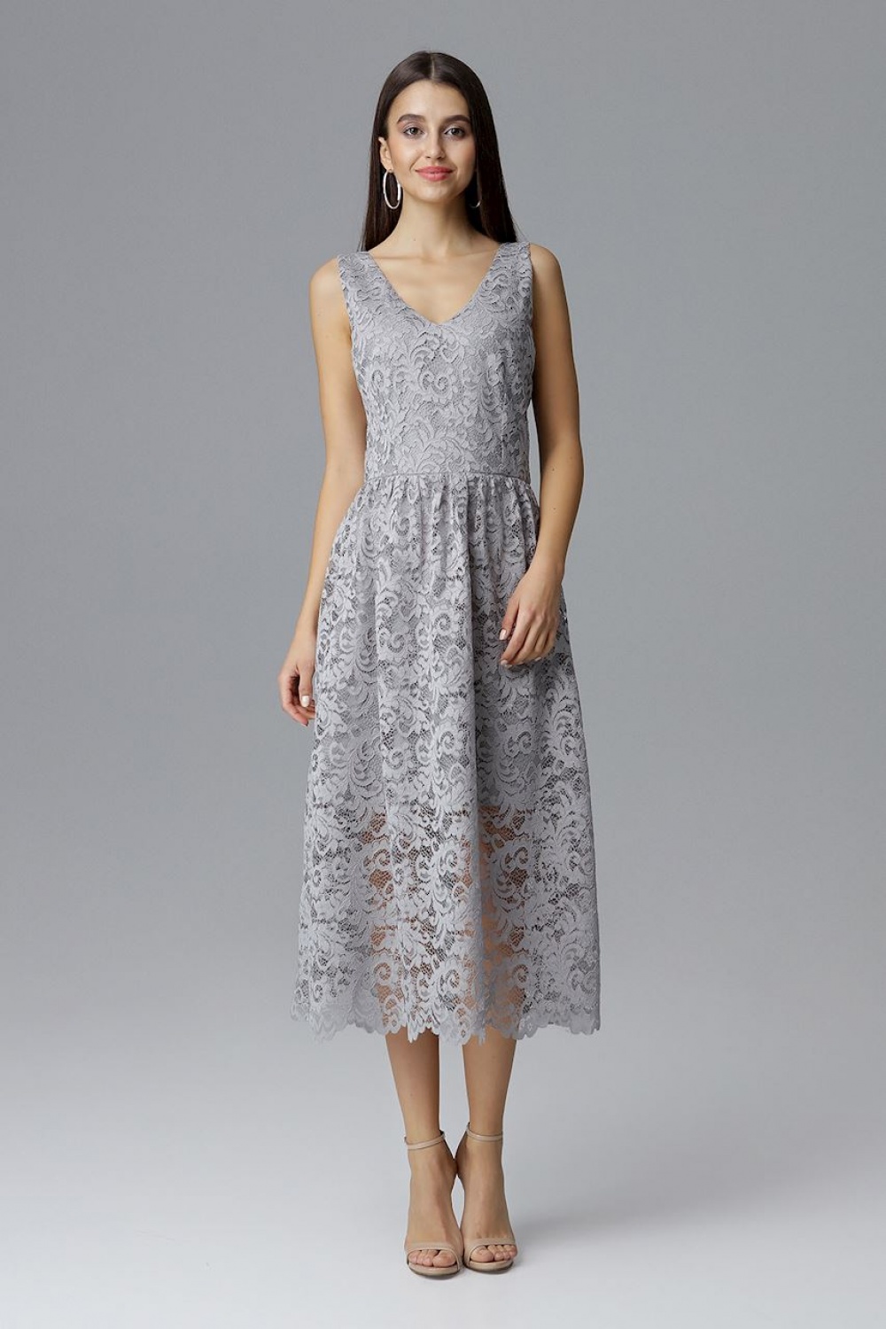 Sukienka Model M639 Grey - Figl126206 - Szary - obrazek 2