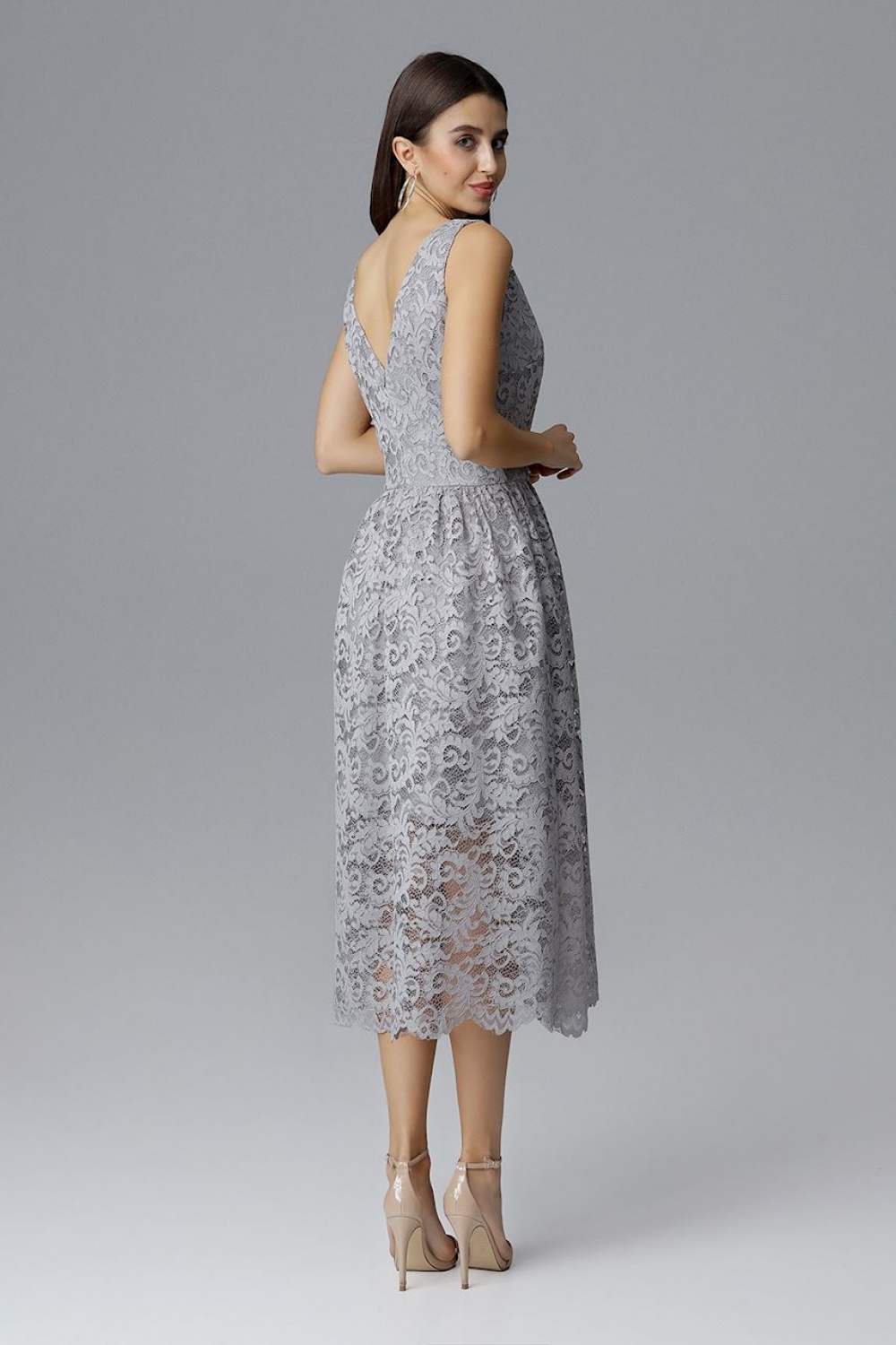 Sukienka Model M639 Grey - Figl126206 - Szary - obrazek 3