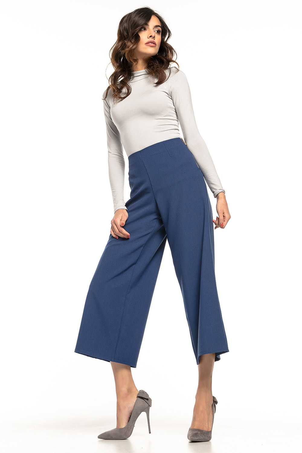 Spodnie Damskie Model T272/4 Navy - Tessita127883 - Granatowy - obrazek 2