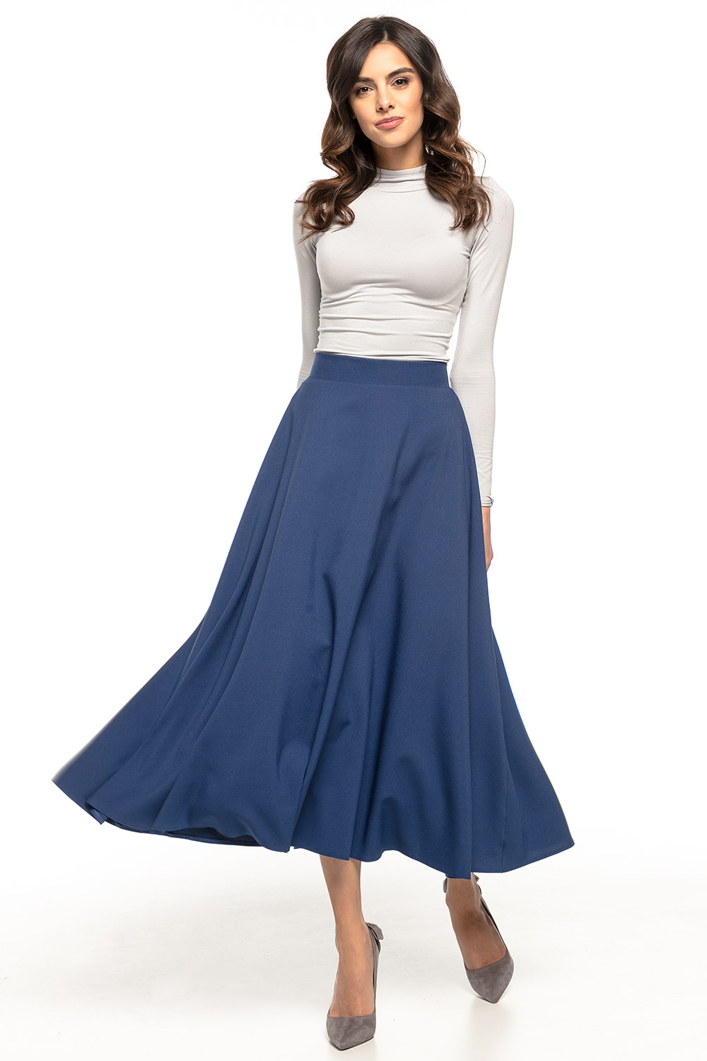 Spódnica Model T260/4 Navy - Tessita127958 - Granatowy