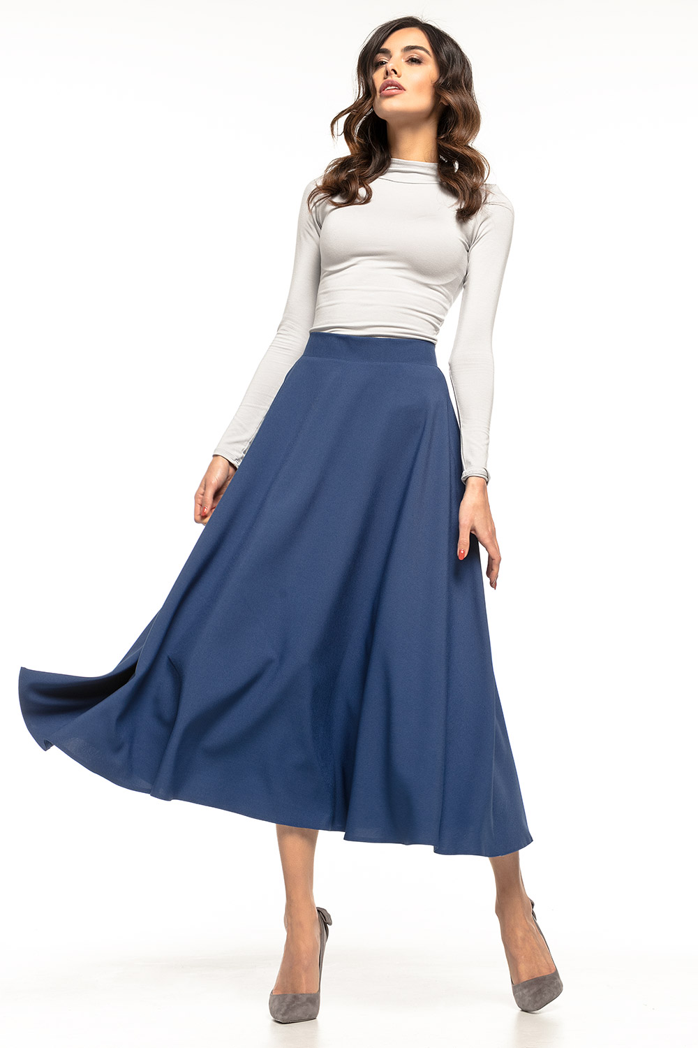 Spódnica Model T260/4 Navy - Tessita127958 - Granatowy - obrazek 2