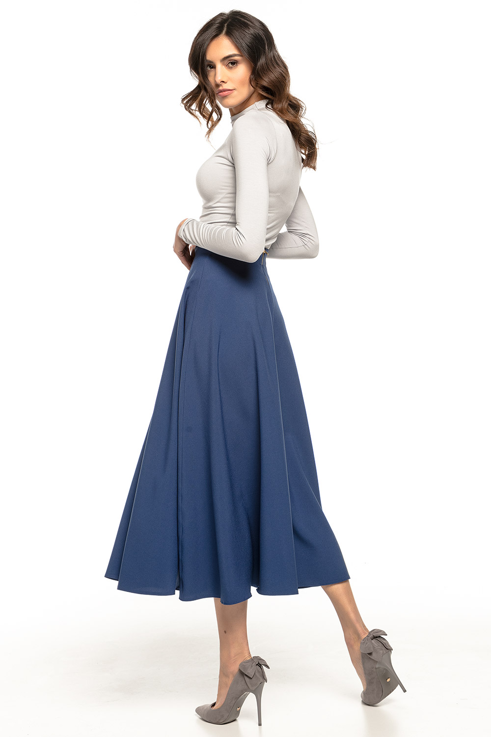 Spódnica Model T260/4 Navy - Tessita127958 - Granatowy - obrazek 3