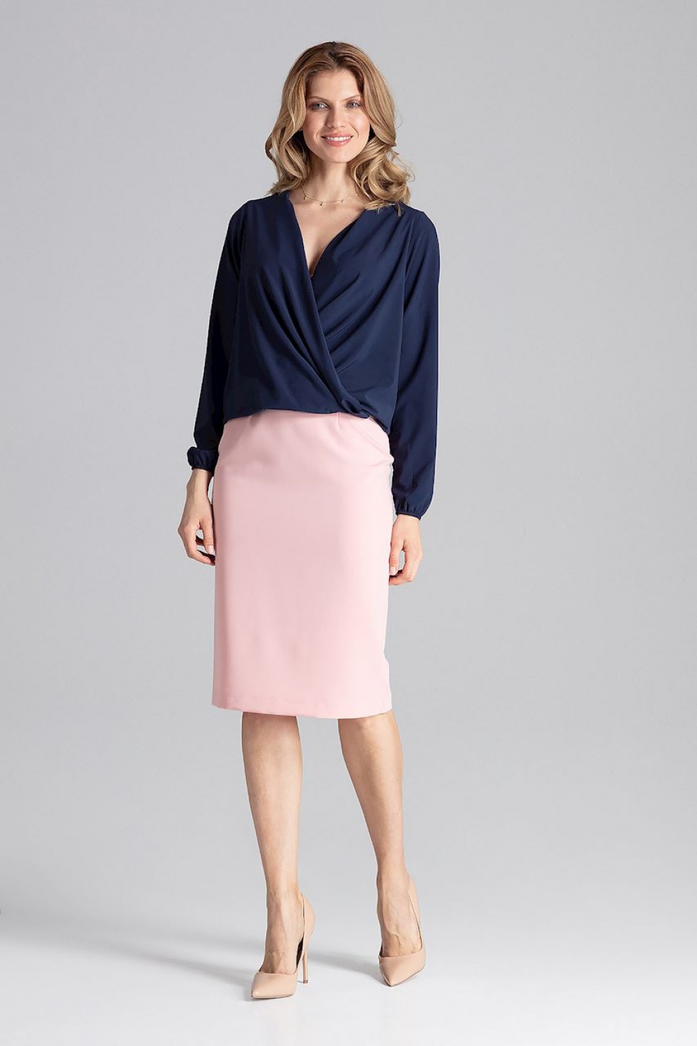 Bluzka Model M659 Navy - Figl129771 - Granatowy