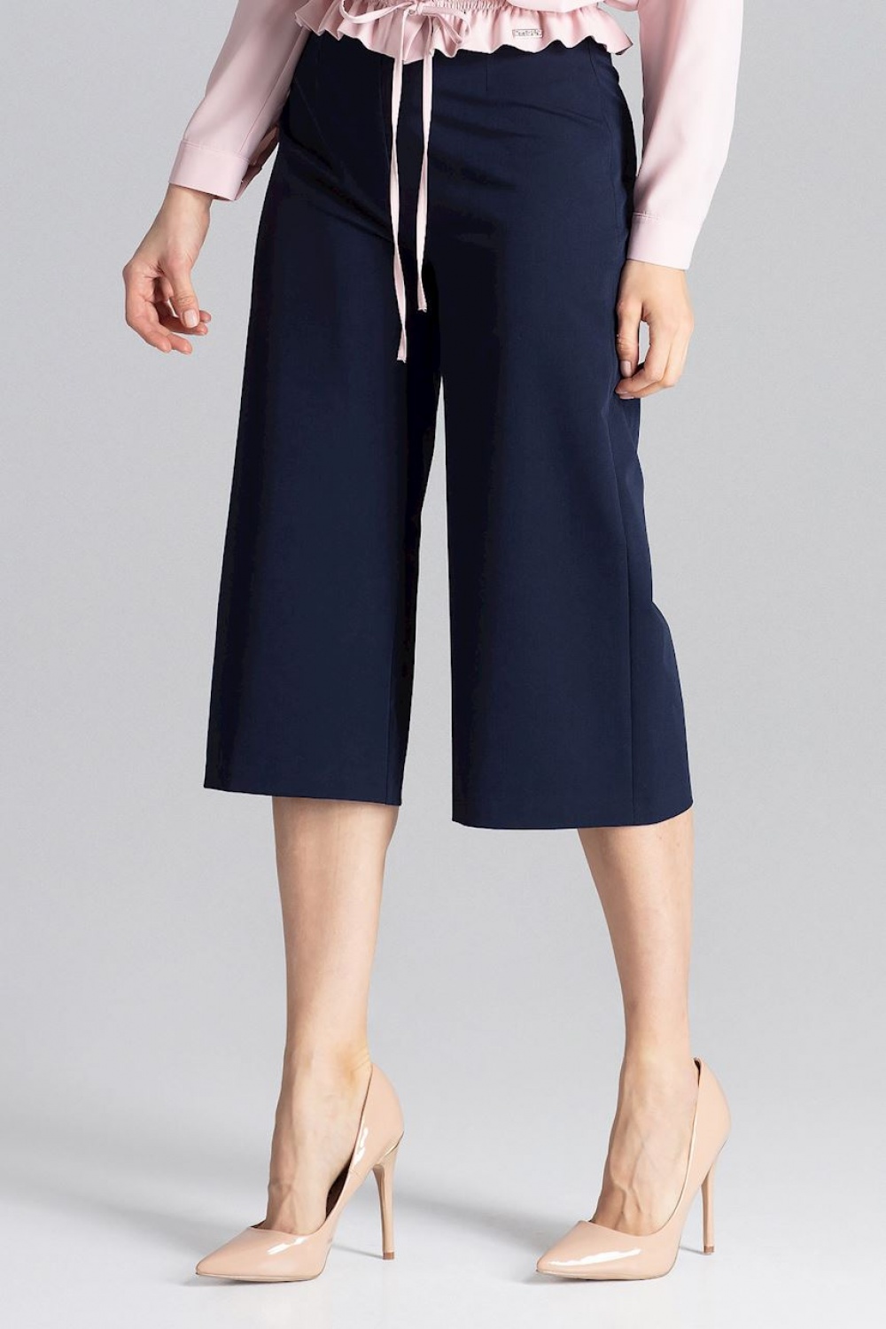 Spodnie Damskie Model M655 Navy - Figl129788 - Granatowy