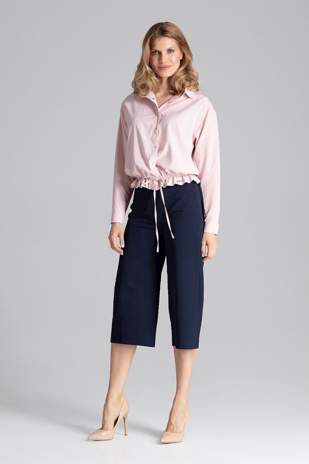 Spodnie Damskie Model M655 Navy - Figl129788 - Granatowy - obrazek 4