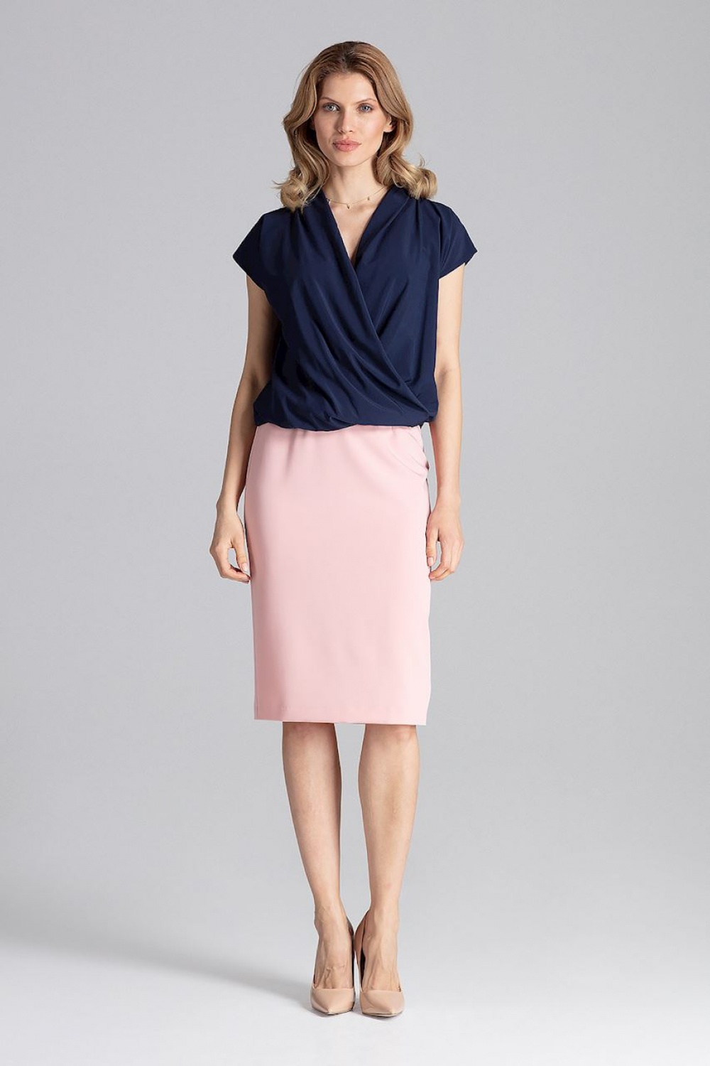 Bluzka Model M652 Navy - Figl129819 - Granatowy