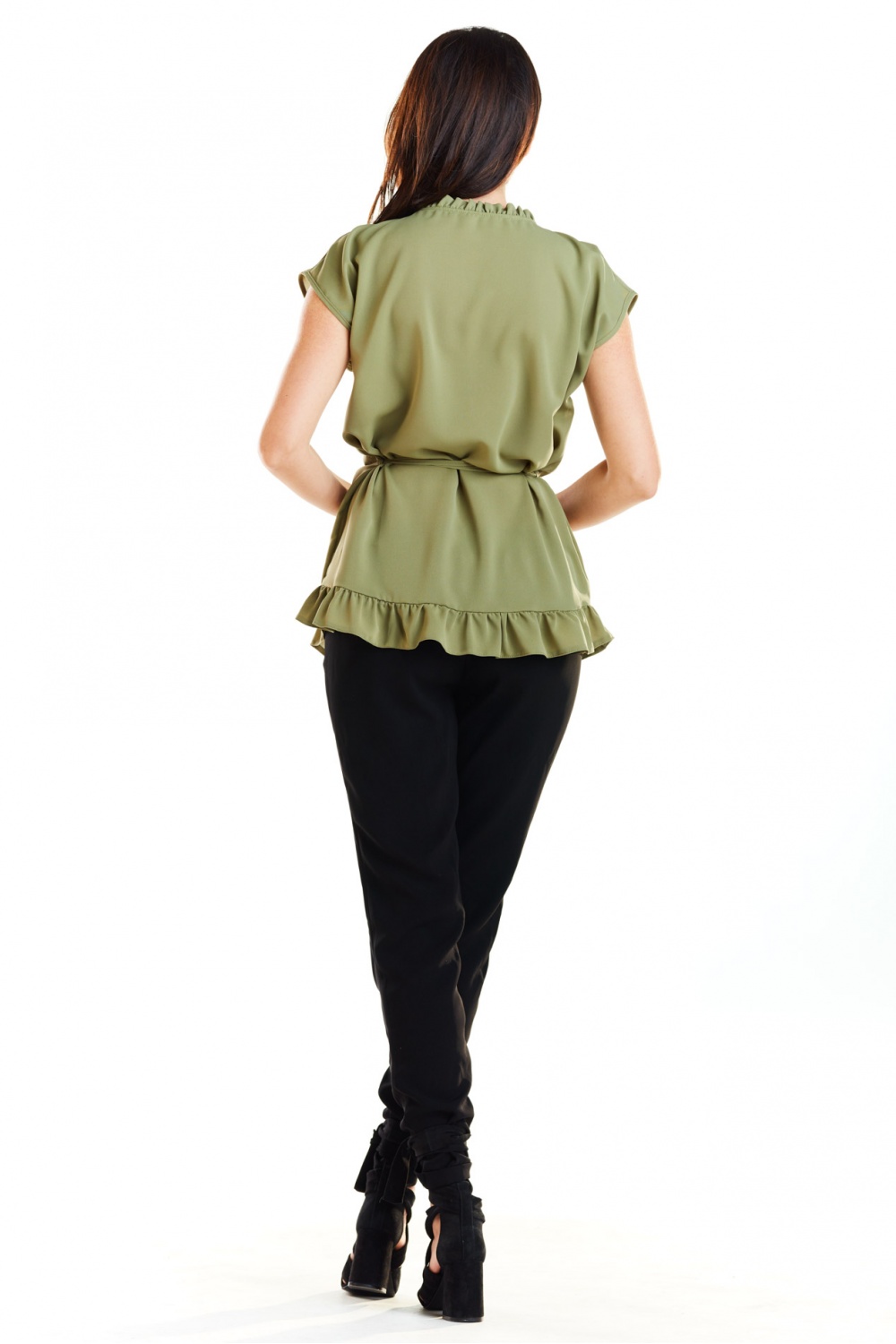 Bluzka Model A269 Khaki - awama129954 - Zielony - obrazek 3