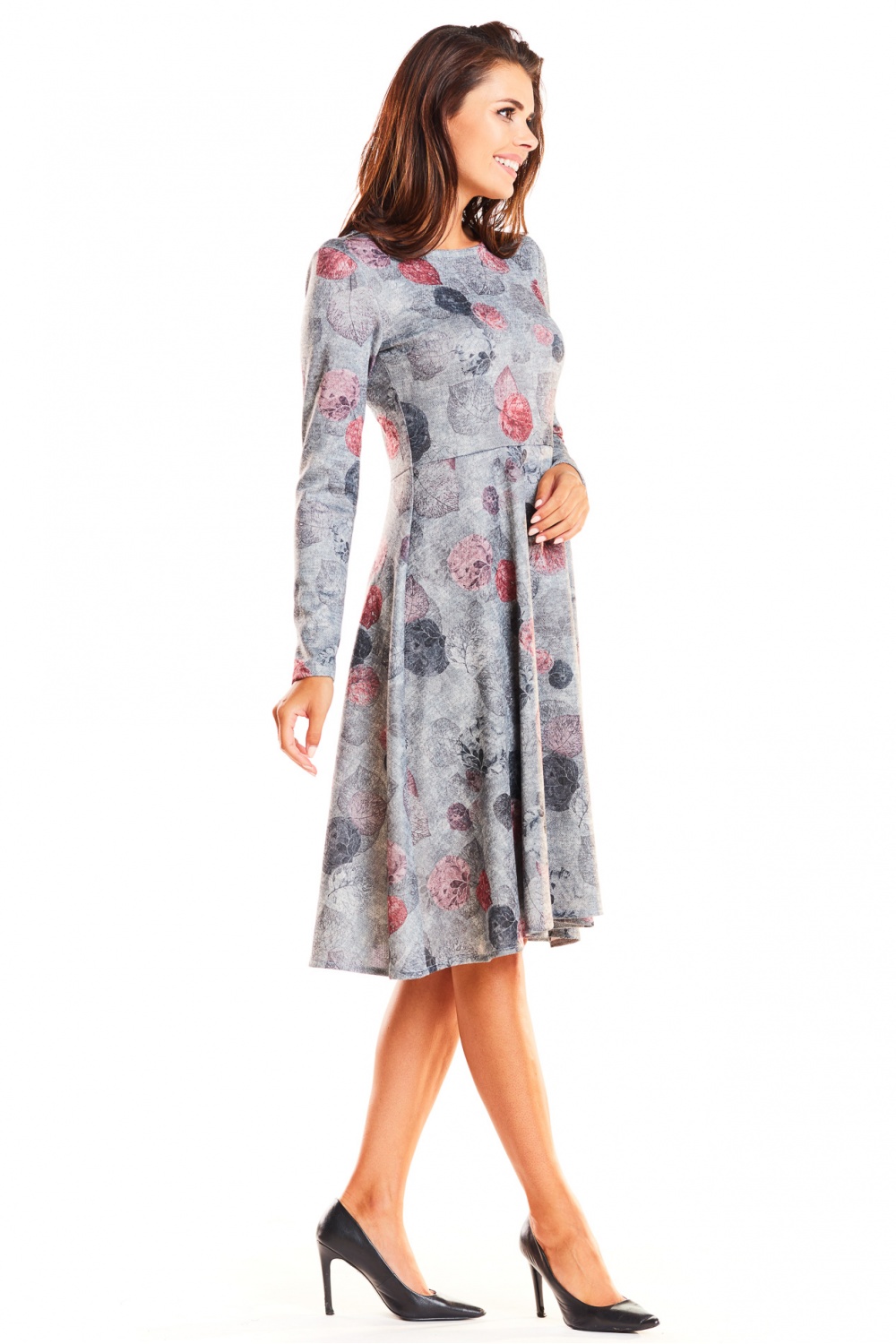 Sukienka Model A250 Light Grey - awama129989 - Szary - obrazek 2