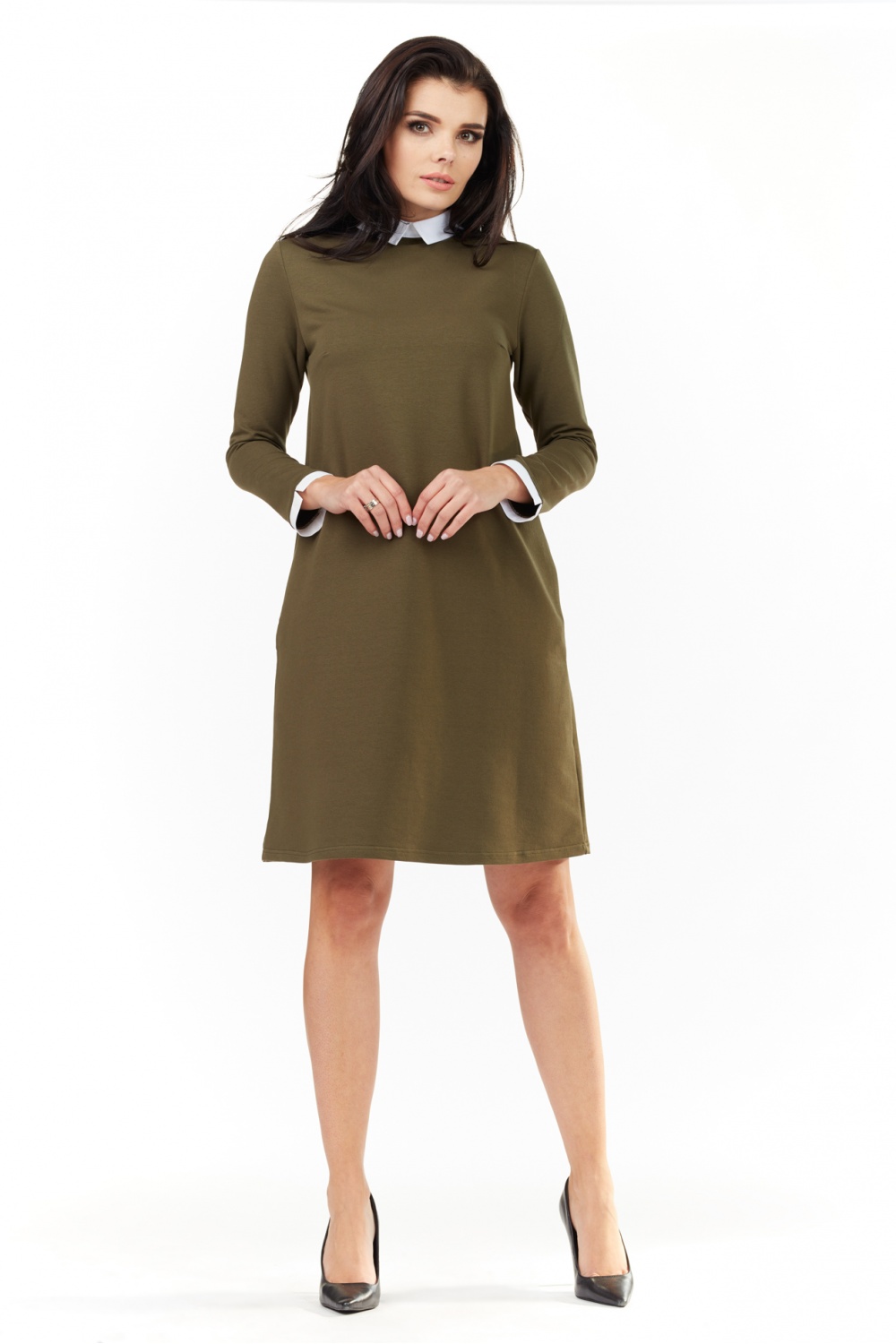 Sukienka Model A204 Khaki - awama130196 - Zielony - obrazek 2
