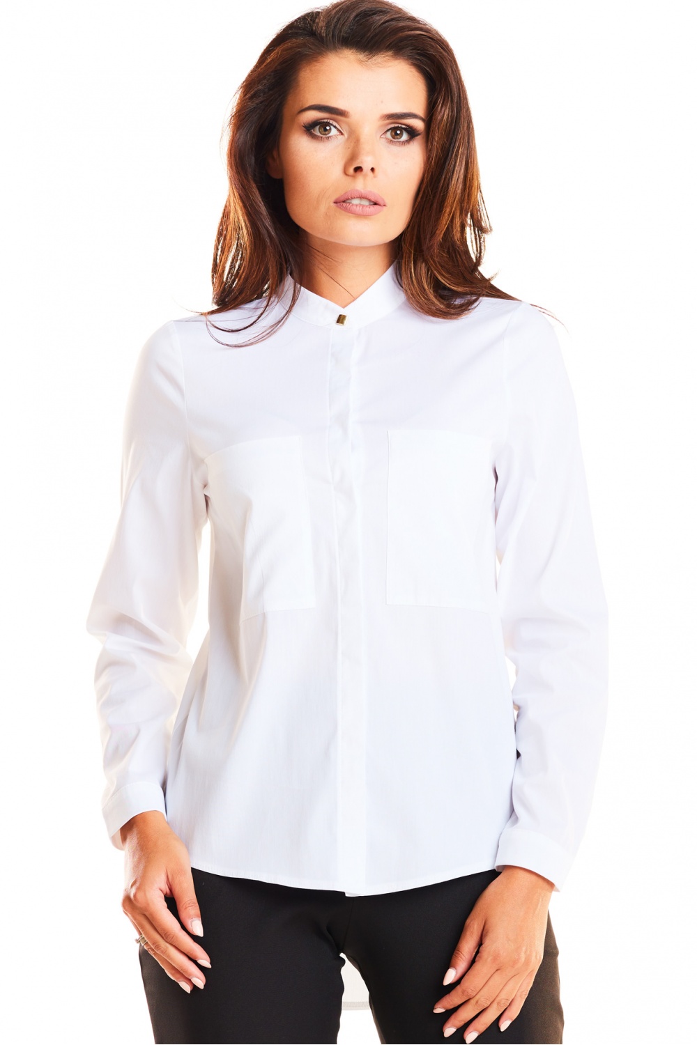 Koszula Damska Model A249 White - awama130209 - Biały