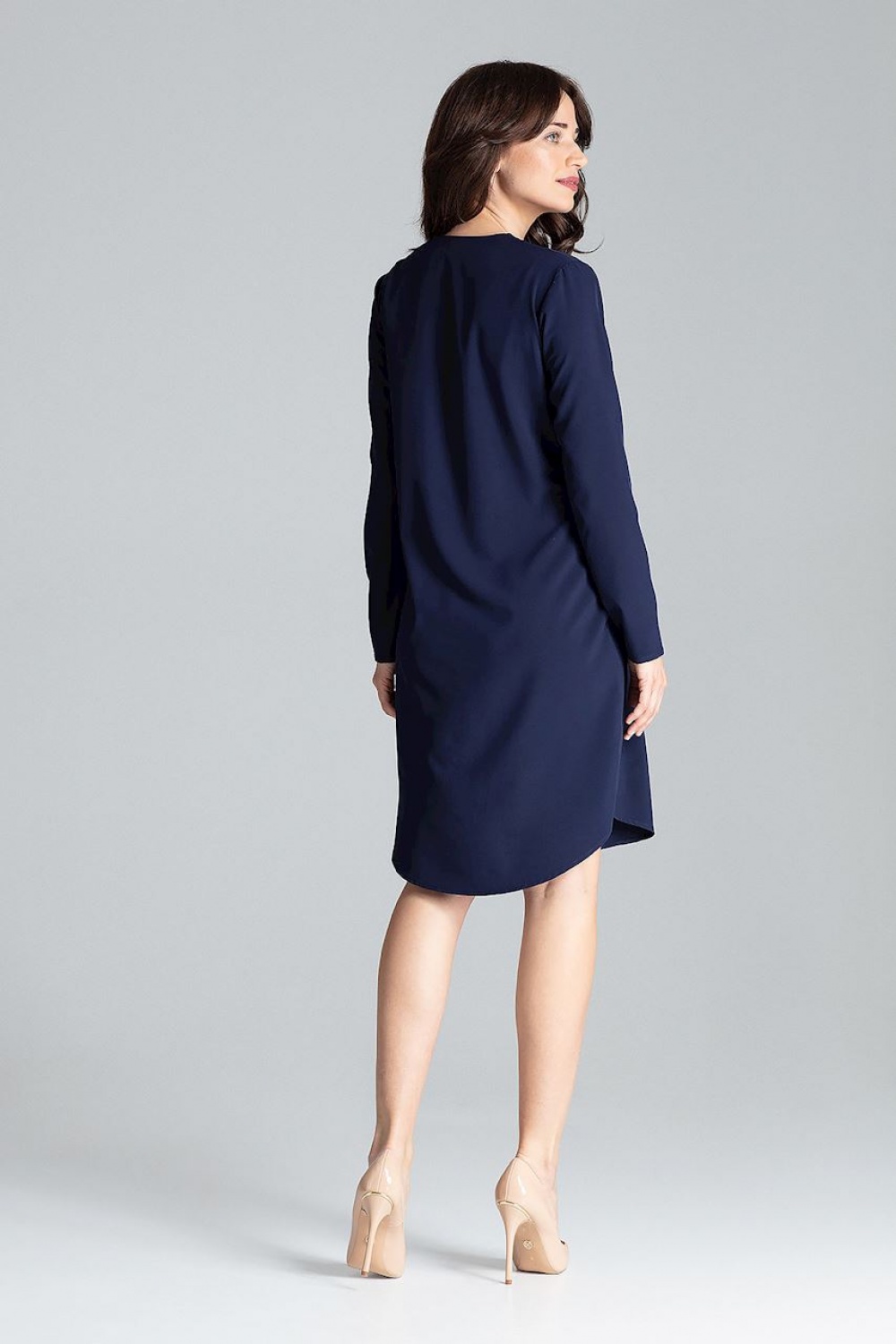 Sukienka Model L031 Navy - Lenitif130958 - Granatowy - obrazek 3