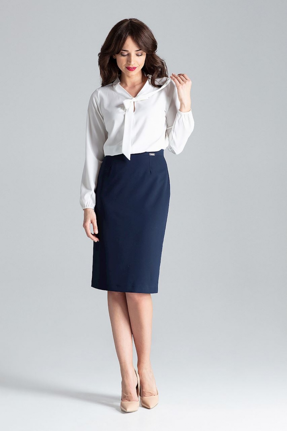 Bluzka Model L030 Ecru - Lenitif130960 - Beżowy - obrazek 2