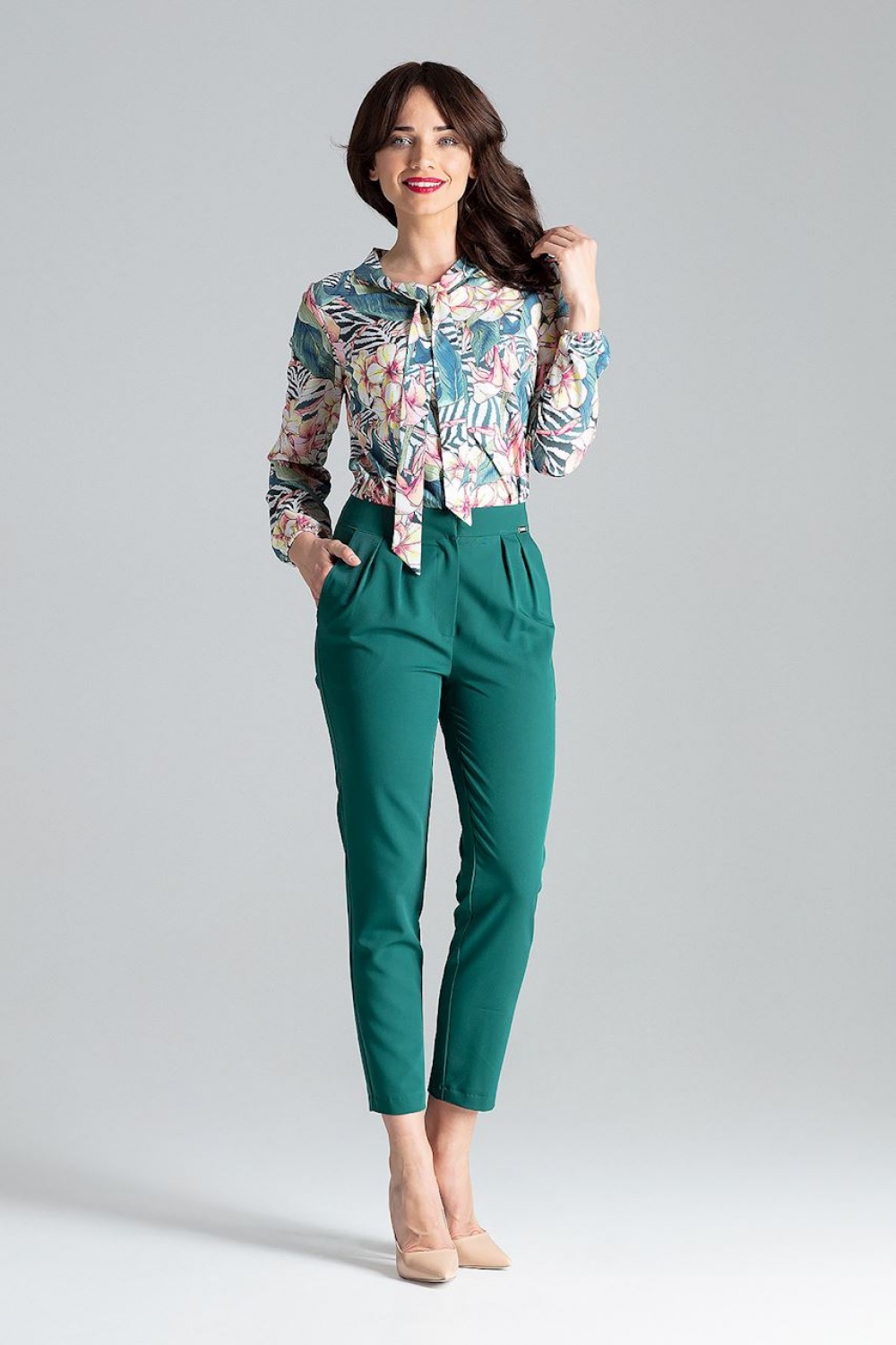 Spodnie Damskie Model L028 Green - Lenitif130968 - Zielony - obrazek 2