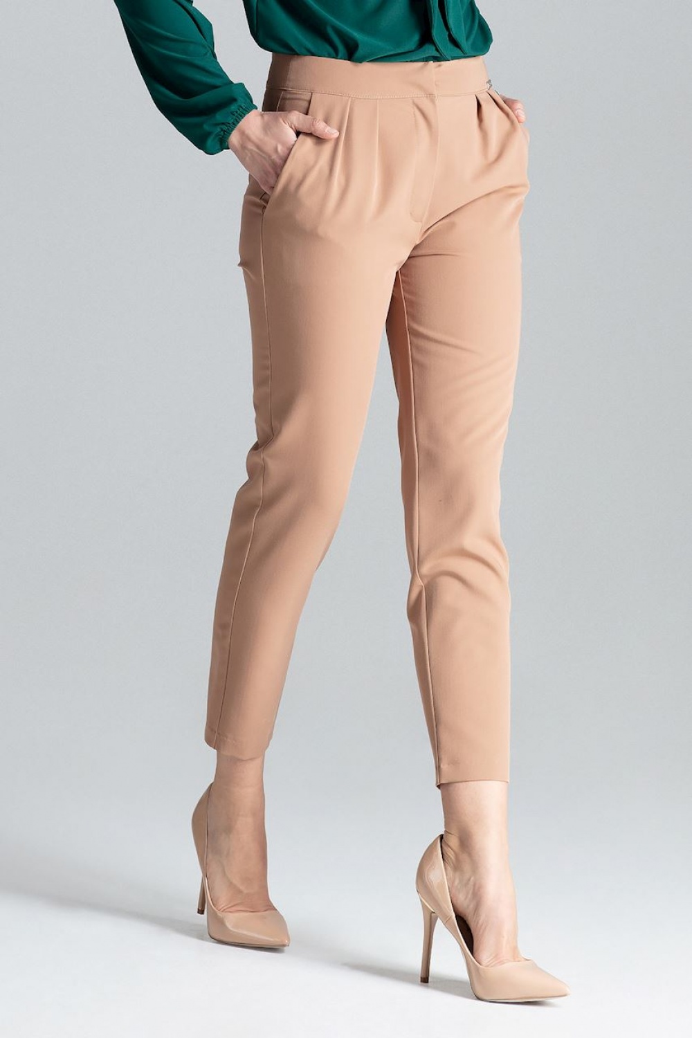 Spodnie Damskie Model L028 Brown - Lenitif130969 - Brązowy
