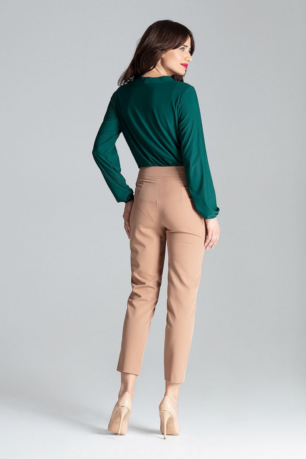 Spodnie Damskie Model L028 Brown - Lenitif130969 - Brązowy - obrazek 4