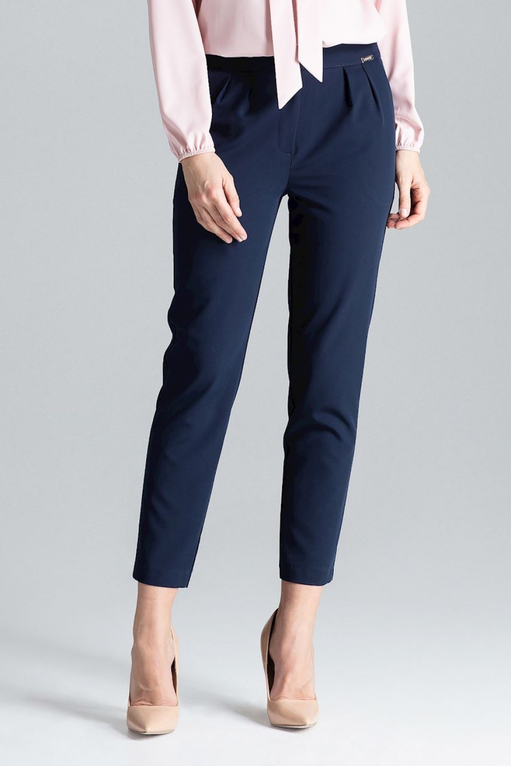Spodnie Damskie Model L028 Navy - Lenitif130970 - Granatowy