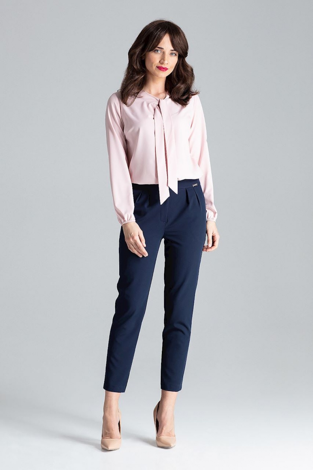 Spodnie Damskie Model L028 Navy - Lenitif130970 - Granatowy - obrazek 2