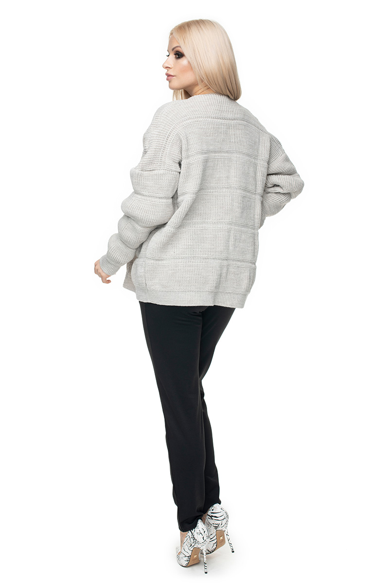 Sweter Kardigan Model 40022 Beige Melange - PeeKaBoo131588 - Beżowy - obrazek 3