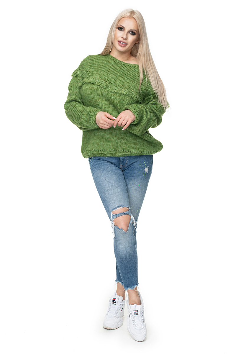 Sweter Damski Model 30062 Green - PeeKaBoo131605 - Zielony - obrazek 2