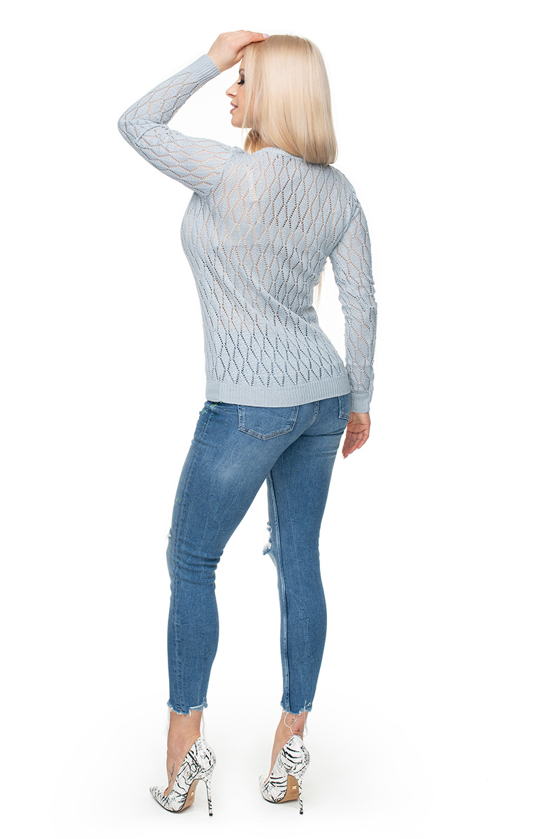 Sweter Damski Model 70018 Grey - PeeKaBoo131610 - Szary - obrazek 3