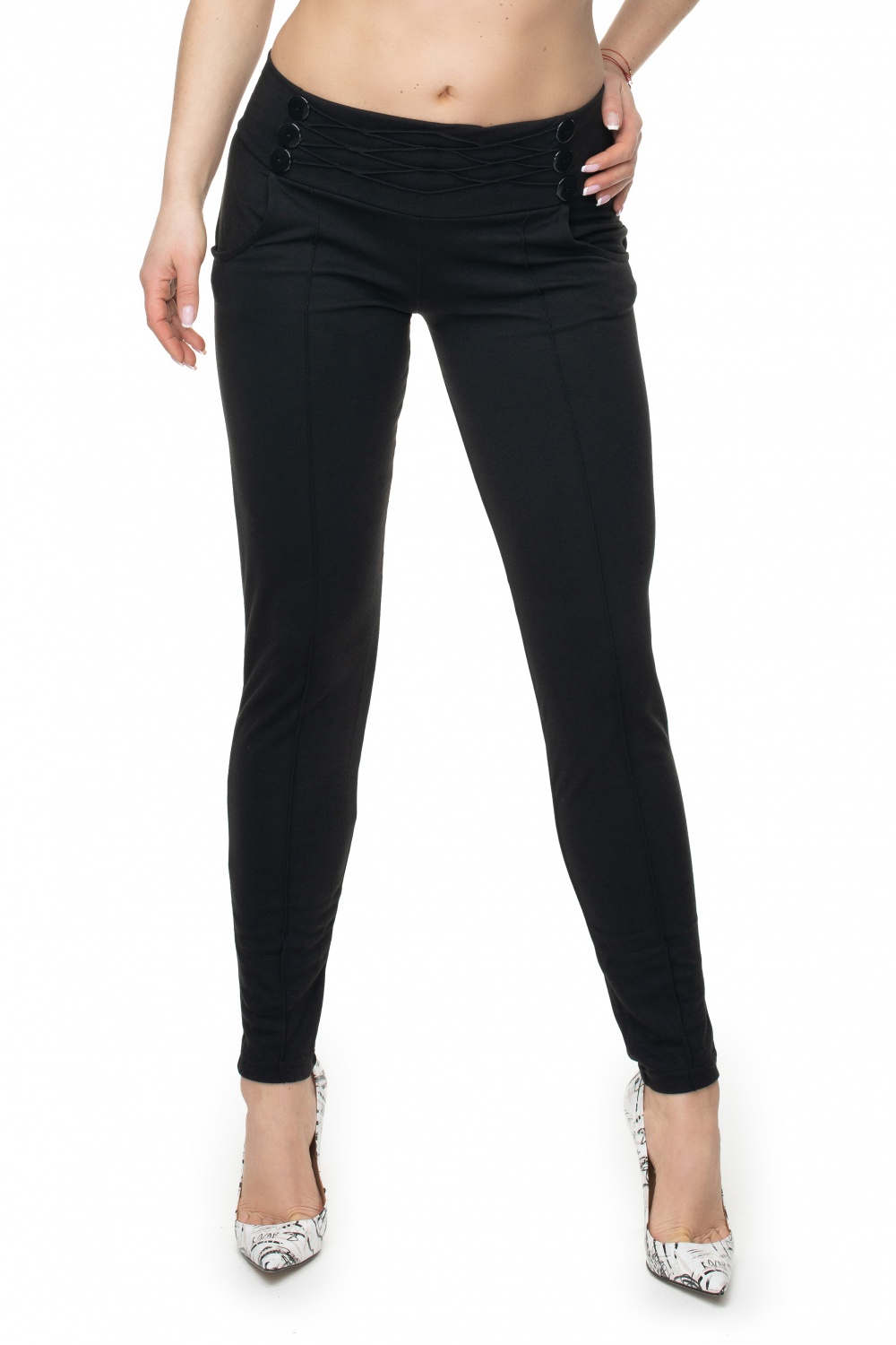 Spodnie Damskie Model 0105 Black - PeeKaBoo131927 - Czarny