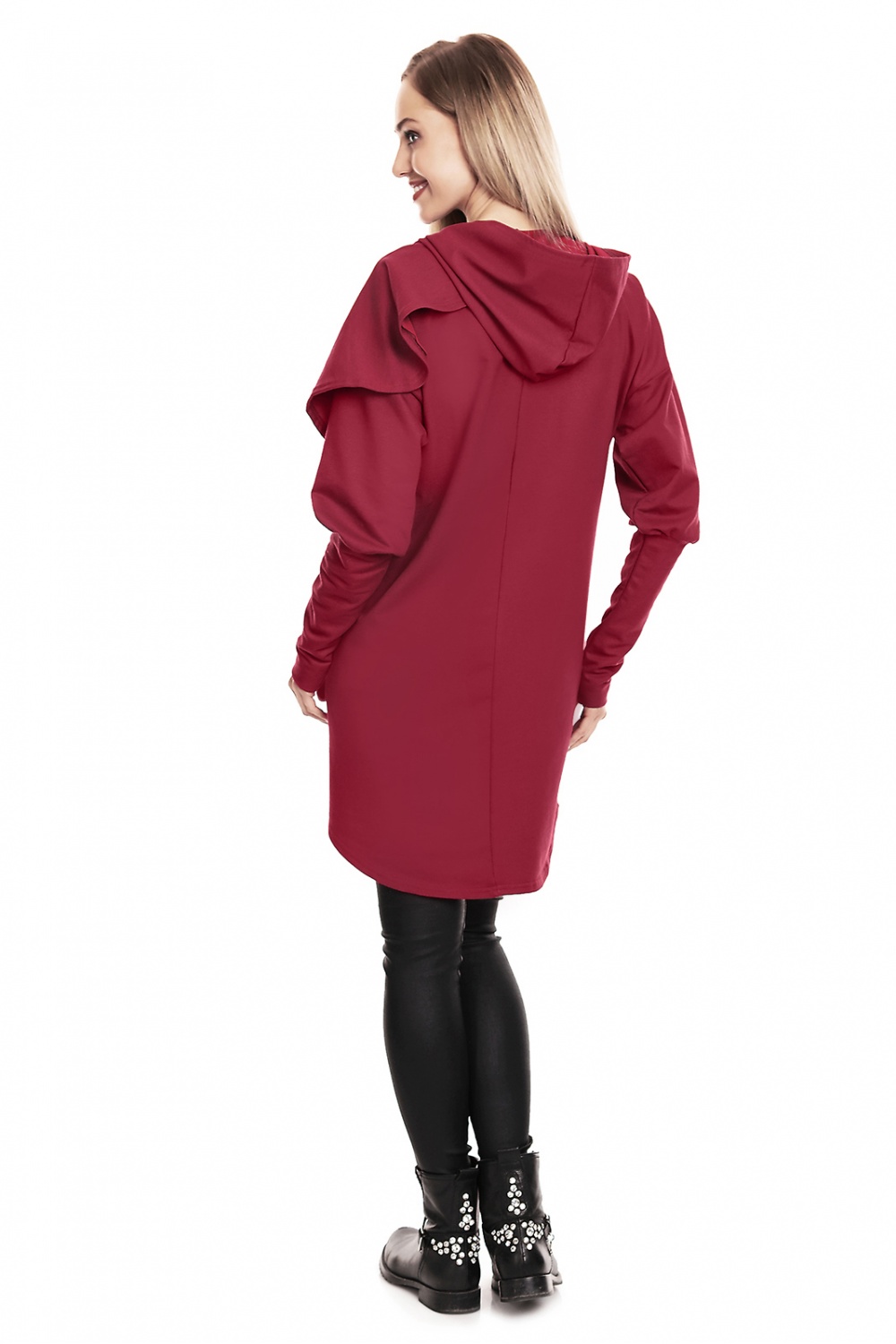 Bluza Ciążowa Model 0146 Bordo - PeeKaBoo131940 - Czerwony - obrazek 3