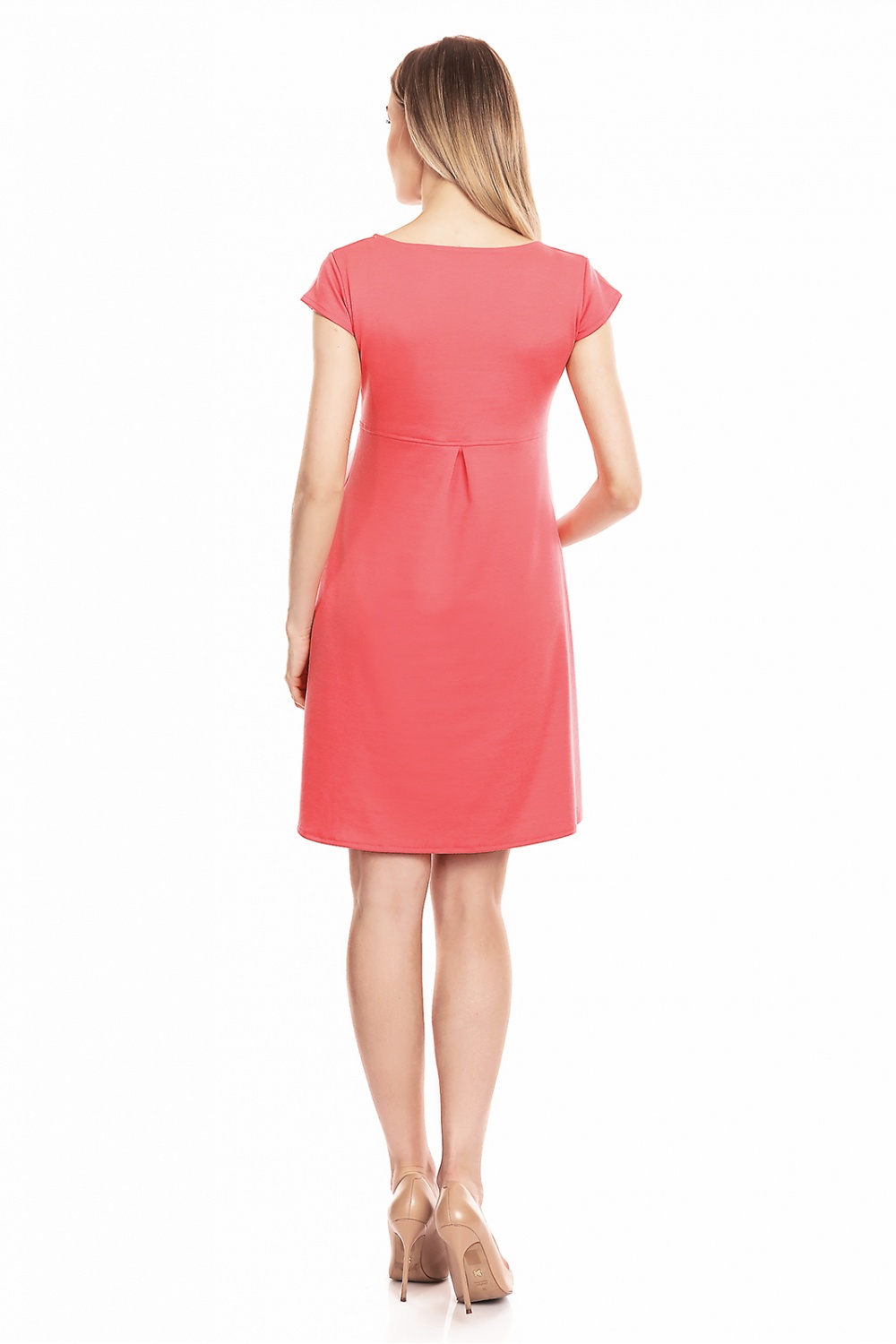 Sukienka Ciążowa Model 0129 Coral - PeeKaBoo131966 - Czerwony - obrazek 3