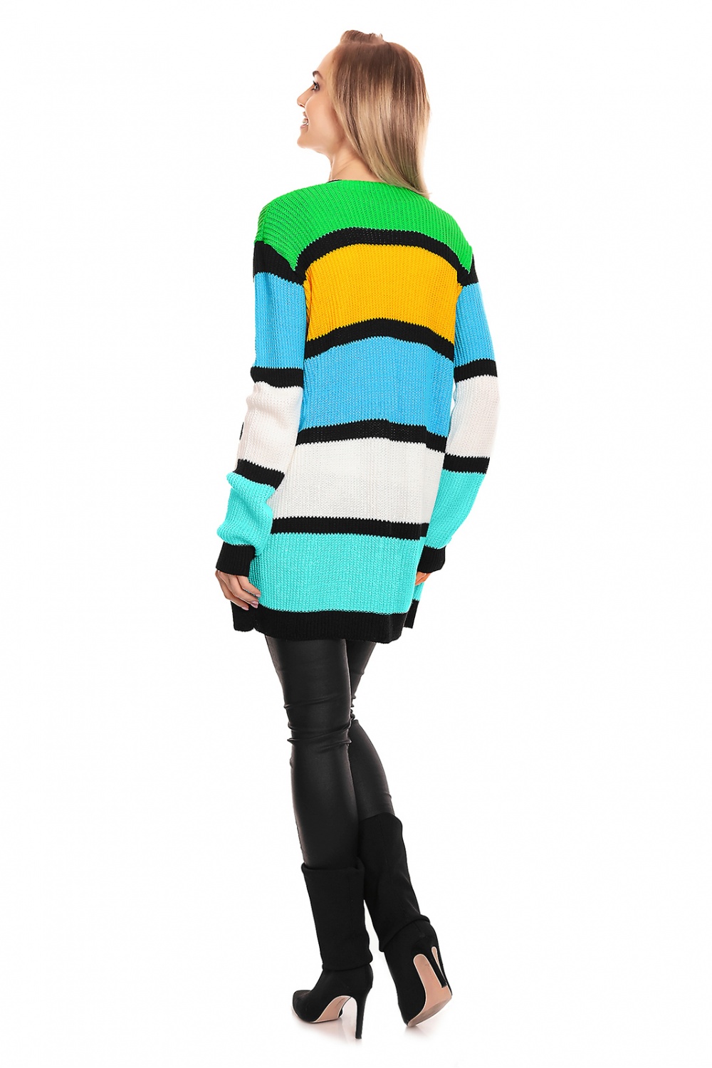 Sweter Kardigan Model 40021 Green - PeeKaBoo132011 - Wielokolorowy - obrazek 3