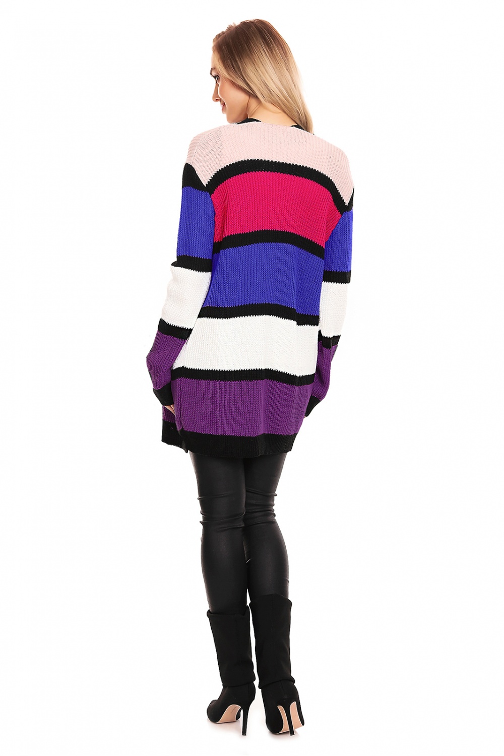 Sweter Kardigan Model 40021 Violet - PeeKaBoo132013 - Wielokolorowy - obrazek 3