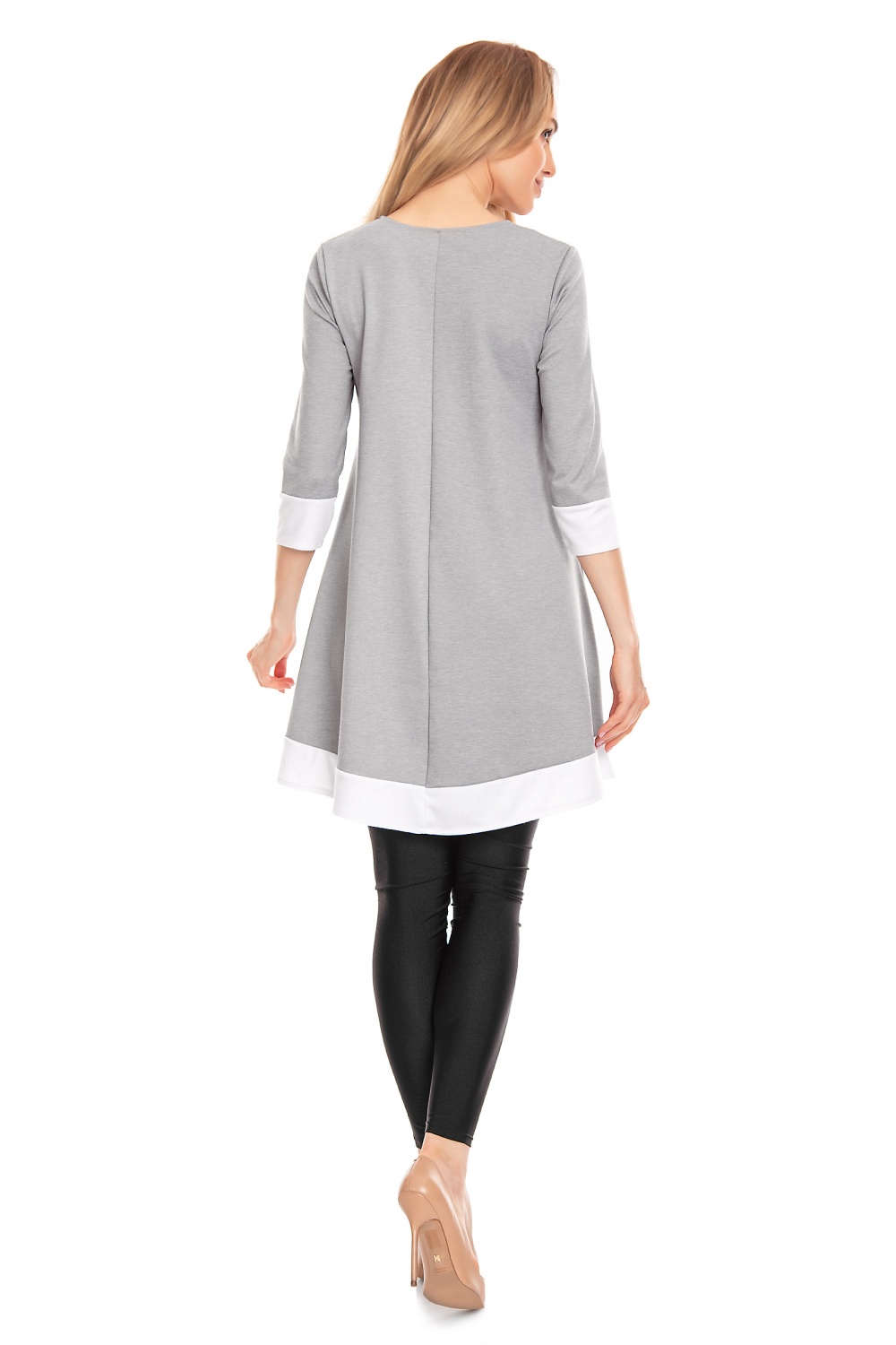 Sukienka Ciążowa Model 0125 Grey - PeeKaBoo132028 - Szary - obrazek 3