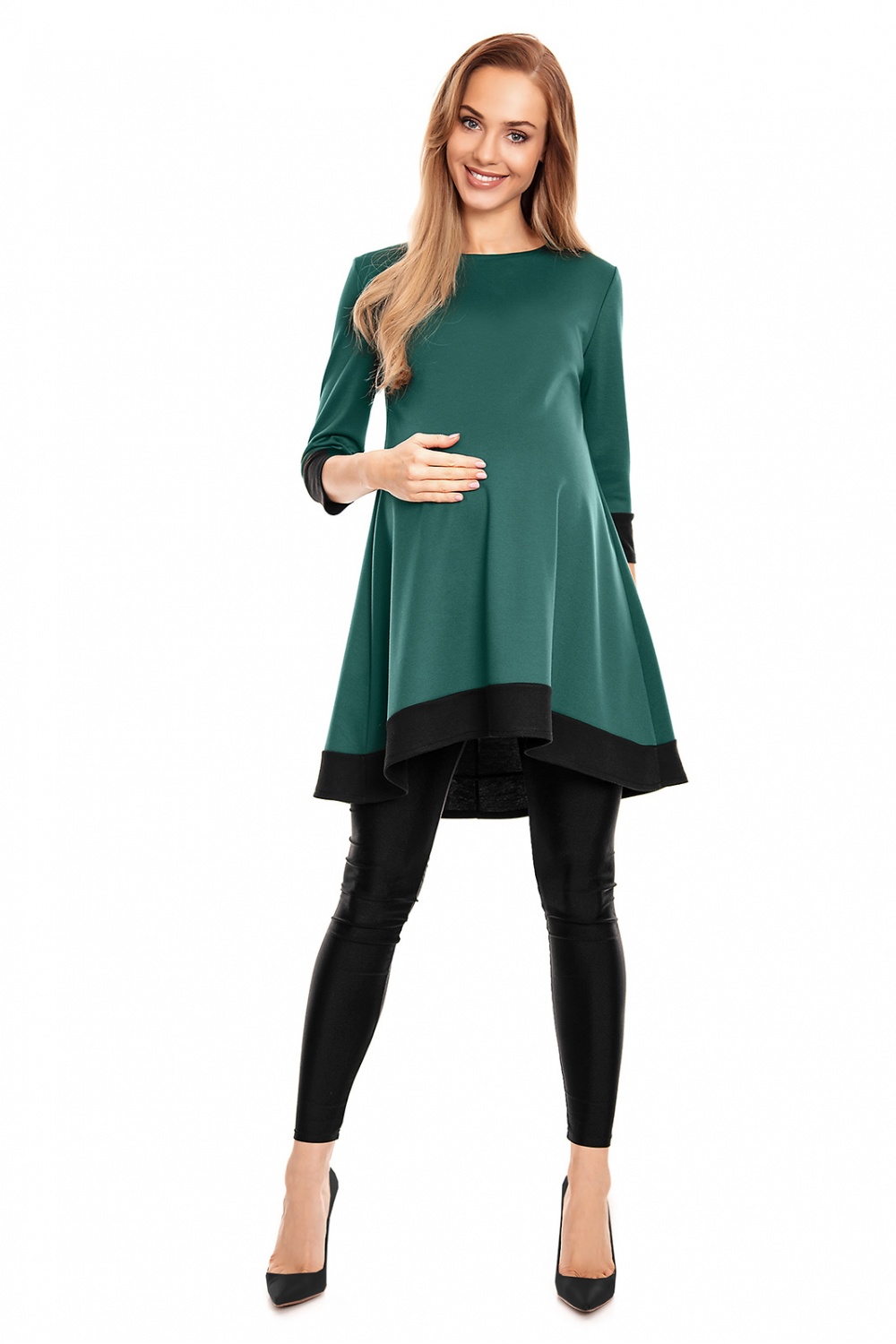 Sukienka Ciążowa Model 0125 Green - PeeKaBoo132030 - Zielony - obrazek 2