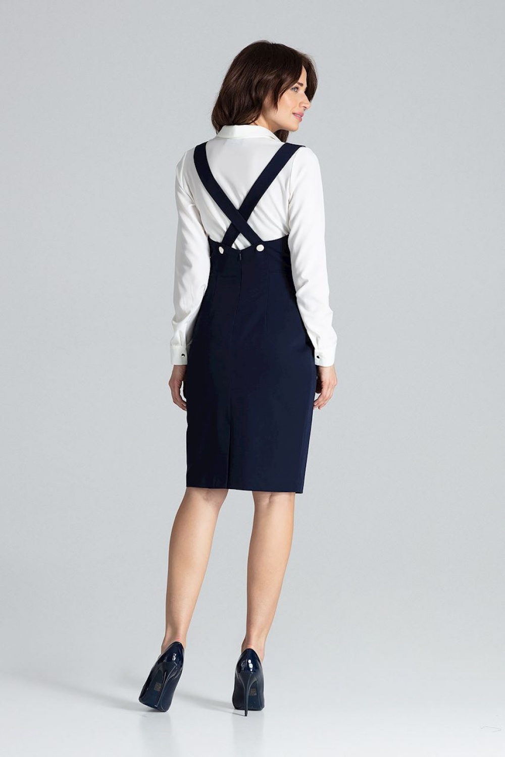 Sukienka Model L039 Navy - Lenitif133235 - Granatowy - obrazek 4